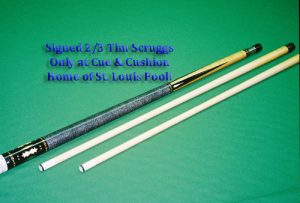 2 Of 3 Signed Tim Scruggs Custom Cue